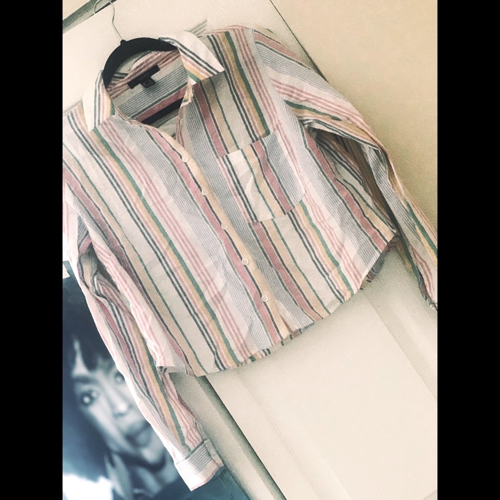 Cropped button down Shirt